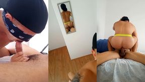 foda completa com a puta de academia de calcinha vermelha