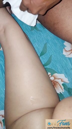 Voyeur and Multiple Orgasm at Hotwife at Midnight When She Is Not Awake