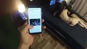 Cumming on cute Italian girls' feet during a movie night