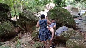 Girl Lets Her Teacher Fuck Her in the Woods After College. She Is Very Accommodating and Lets Him Record It