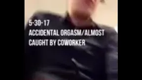 Unknown Name Gets Caught Cumming In Public Work Sex Session