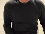 Intense orgasm in public bathroom, just a quick video.