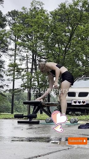 Eva Summers 2025 June Squats ~ Squats & Thrusters ~ Decline Bench Situps Workout