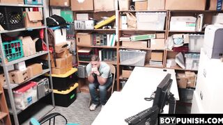 BoyPunish.com - Hot inked thief's raw bareback fucking by a horny officer's massive b