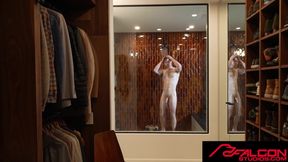 FalconStudios - Hot JOCK STROKES His Big Uncut Cock In Shower