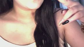 A beautiful woman smokes two cigarettes at once after waking up yangtui 4K