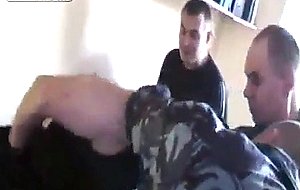 Russian guards beat convict