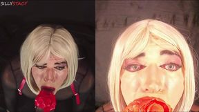 Sissy Practices Deepthroating BBC