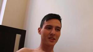 CzechHunter.com: Black haired Czech dude bareback blowjob cum