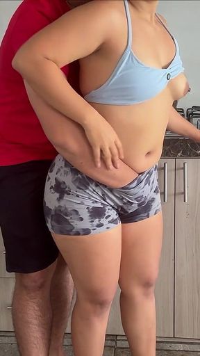 My Stepmom Lets Me Help Her with the Dishes in Her Kitchen and I End up Her