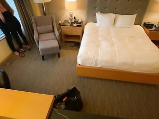 Shy honey went to a hotel room with her lover, to ride his emo hard jock