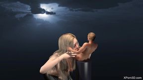 giantess babe jerking off a tiny guy like a toy