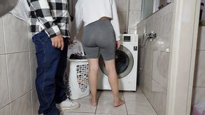 Fuck Me Daddy! We Were Caught. I Sent My Stepdaughter to Do Laundry and She Teased Me. My Wife Didn't Like It