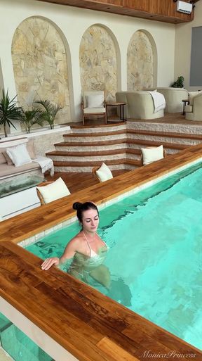 Chill Day on Villa, Tease in the Pool, Shower