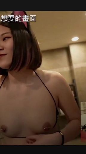 Porn Star at Sex Party, Cum on Big Tits