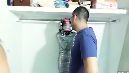 Panty Hooded Mummy Locked Up In The Attic  Kinky4Ever