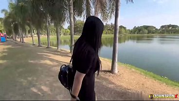 JohnTronX - Chubby Thai girl with big boobs and ass gets fucked hardcore