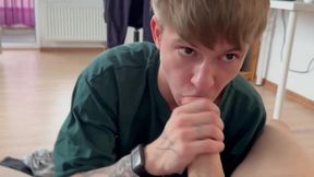 Deep Blowjob for My Stepbrother: Licking Every Drop of His Cum