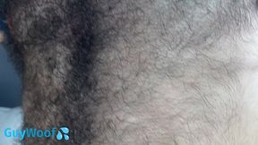 hairy man close up