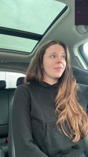 Canadian Hottie Gets off in the Drive Thru!