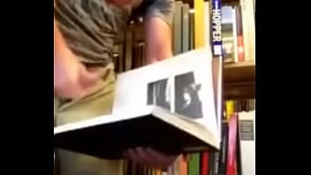 jerking off in a public Library part 1