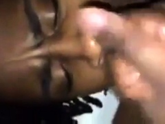 Black Amateur Takes Big Cock, Gets Facial