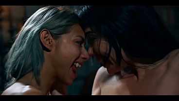 Lesbian vampires indulge in steamy cosplay scene