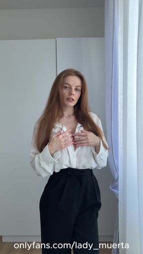 JOI Naughty Hot MILF Secretary Comes Home Slowly, Does a Striptease and Makes You Cum (she Says)