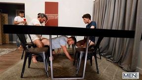 MEN Sexy Bearded Top Daniel Enjoys A Wild Threesome With Submissive Dudes Caden & Troye Dean