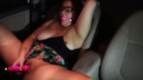 ball gag masturbation in car