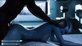 Mass Effect Liara T&#039;soni Loves BBC In Her Tight Blue Pussy