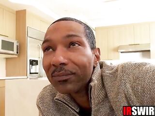 Fit mother I'd like to fuck Oiled & Anal Screwed By Ebony Internet Installer - Interracial Anal Sex