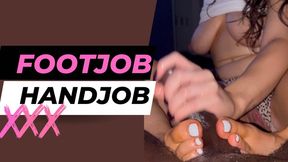 BBC Footjob Handjob Interracial