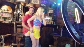 Bored and ignored.Closing time at the bar.