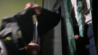 Asiatic slytherin guy shagging sex dildo