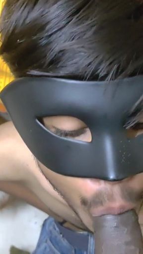 Cute Indian Twink Don't Know How to Give Blowjob but Know How Tho Swallow My Cum