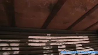 Amateur outdoor sex filmed in public with Leony Aprill