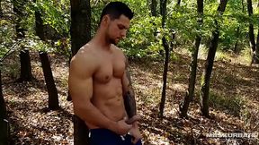 Maskurbate - Hazel Eyed Gorgeous Hunk Angelo Godshack Jerking Outside