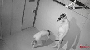 ”Kinky tied up beautiful babe gets toyed”