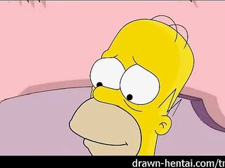 DRAWN COMICS - Simpsons Porn - Homer screws Marge