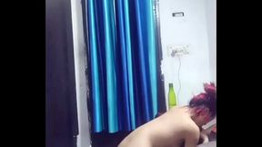 Asian Japanese girl takes big black cock all day