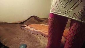 Sissy Girl in Pink Fishnet