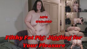 SSBBW Rachel is a Filthy Fat Pig: Jiggling for Your Pleasure MP4 640x360