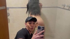 Delivery guy sneaks into my bathroom and fucks me hard but actually that was a prank