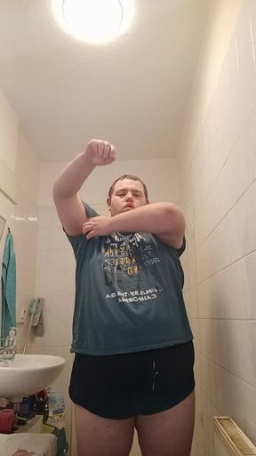 Horny self-jerked off