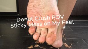 Chocolate Donut Crush POV – Sticky Mess on My Feet 1080