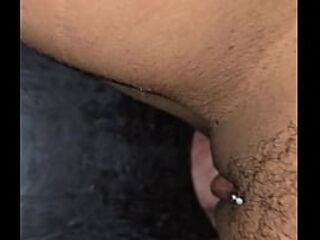 The guy behind the gloryhole couldn't handle it, I had to ask my husband to make me cum!