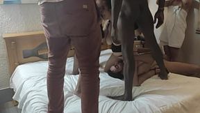 GANGBANG WITH 6 GUYS DOING DP ON BUSTY RED HEAD