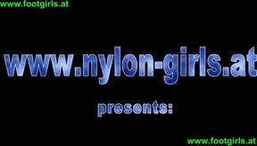 Curious Girls Exploring Unique Foot Sensations