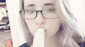 ”Compilation 18 year old teen sucks a banana, imagining that it is a shaft”